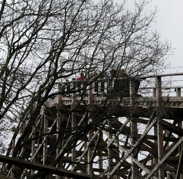 a train on a bridge over a bridge