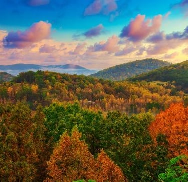 great smoky mountains - a scenic view of the mountains and trees