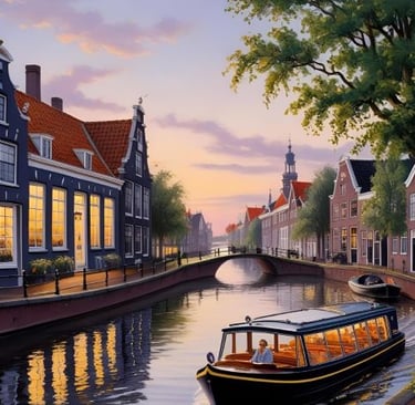 a boat on a river with a boat in the water