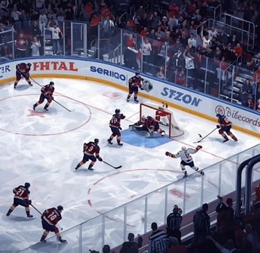 a hockey player is playing a game of hockey