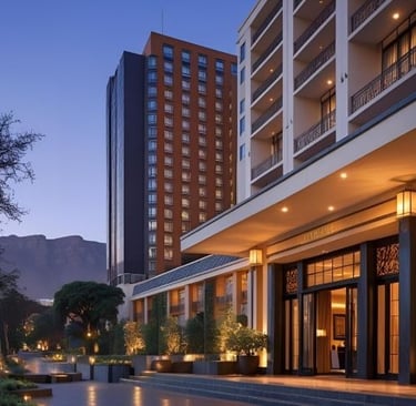 outdoor photo of a luxury hotel in Johannesburg