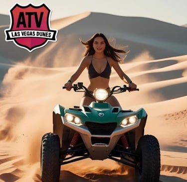 a woman riding a quad - atv atv atv
