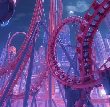 a roller coaster in Legoland New York