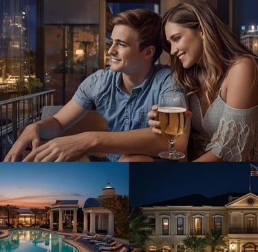 couple enjoying a luxury hotel in lafayette (la)