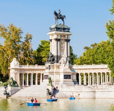 a statue of a man on a boat in the water