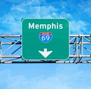 a highway sign that says memphis