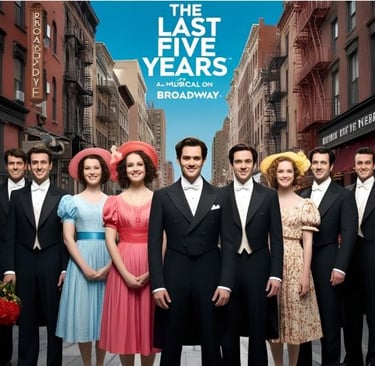 musical - a group of people standing in front of a building