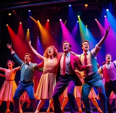 a group of people standing on a stage