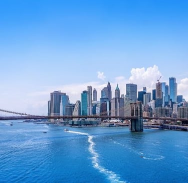 a bridge spanning the width of new york city