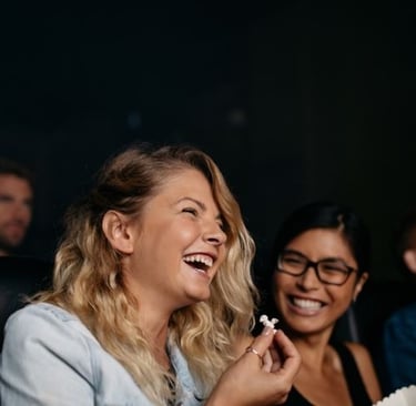 People enjoying a theater performance