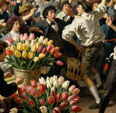people panicking after the tulip burst in the Netherlands of 1637