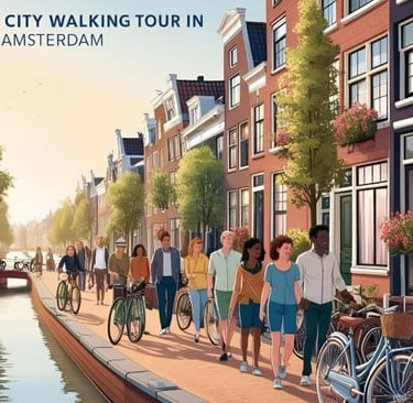 people walking in amsterdam
