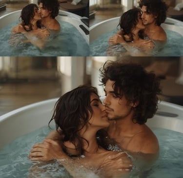  a couple in a jacuzzi in a romantic hotel in rotterdam