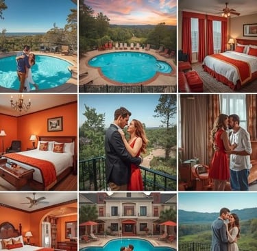 mixed photo of a romantic couple and hotel in knoxville tn