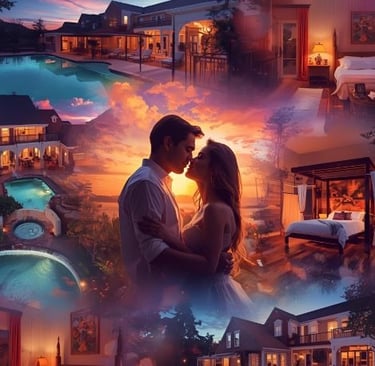 mixed photo of a romantic couple and hotel in knoxville tn