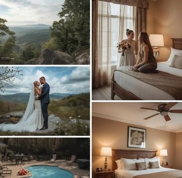mixed photo of a romantic couple and hotel in knoxville tn