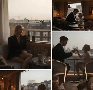  a couple in a romantic hotel in rotterdam