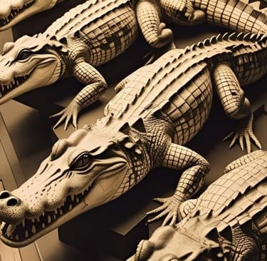 stuffed wild animals in a museum