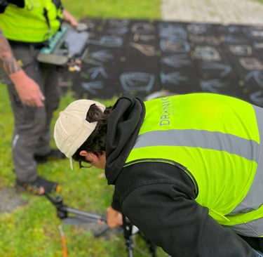 DRONICE Drone pilot on building cleaning site