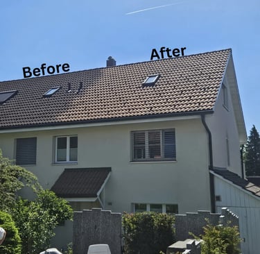 House before after cleaning side-to-side