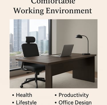 a desk with a laptop and a chair with a laptop on it