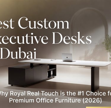 Elegant modern L-shaped executive desk in white and black with sleek storage