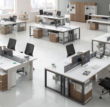 Modern offices require more than just a place to work—they need functional, stylish, and efficient setups