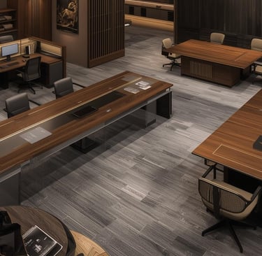 Royal Real Touch manufactures premium custom office furniture in Dubai — executive desks, workstations & conference tables. 