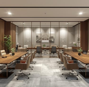 Modern office furniture in Dubai is moving towards modular designs, adjustable desks, and smart work