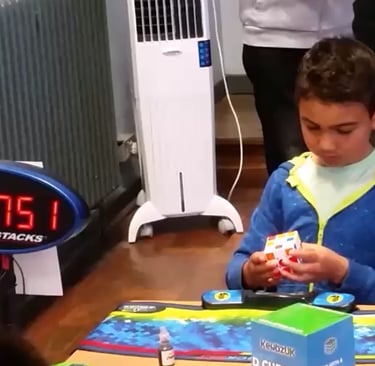 James Alonso's first ever solve at a competition