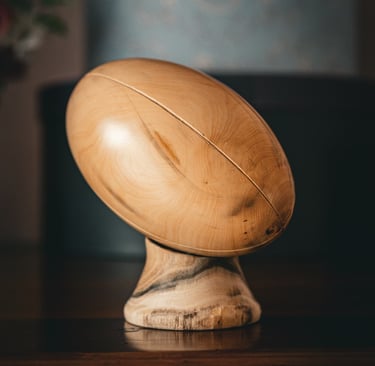 ballon rugby en buis