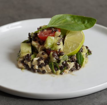 salade de lentilles vertes