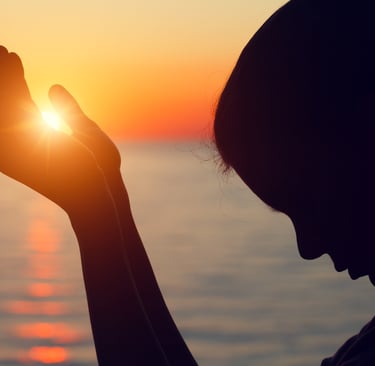 Woman in prayer - receiving answers from God through faith and prayer