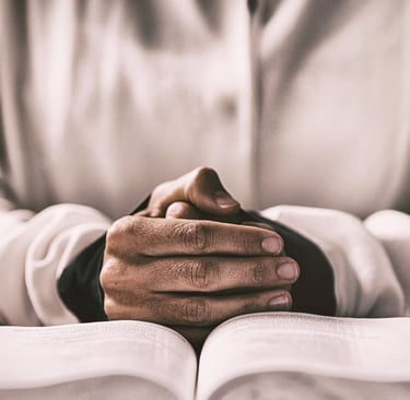 Woman at peace - trusting in God's protection and love over her life