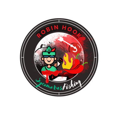 Logo with a spicy and sweet red bait.