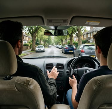Professional driving instructor in Chingford guiding a learner during a lesson