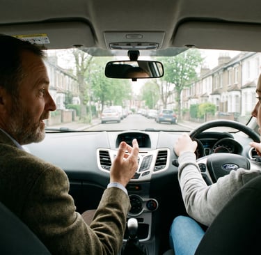 Driving instructor in Chingford guiding a learner during a lesson