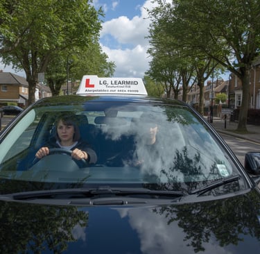 Driving instructor in Buckhurst Hill teaching a learner on local roads