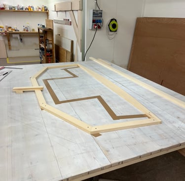 Transom assembly, DriftingDonkey, Class Globe 5.80, Hull # 208