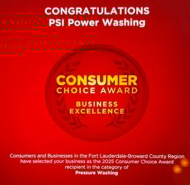 consumer choice award 2025 broward county psi power washing