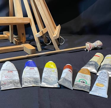 paints from Jacksons and Michael Harding hand made paints