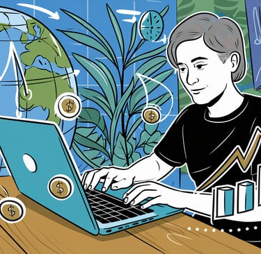 laptop ile çalışan bir adam