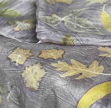 Botanical Print Silk Scarf
