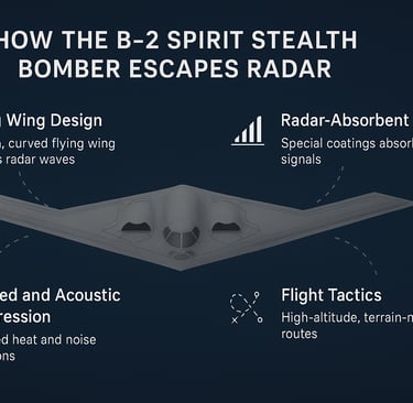 How does the B-2 Spirit stealth Bomber escape radar?