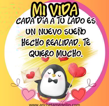 a penguin with a penguin in a heart shaped frame