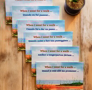 5 books of the same content in different languages.