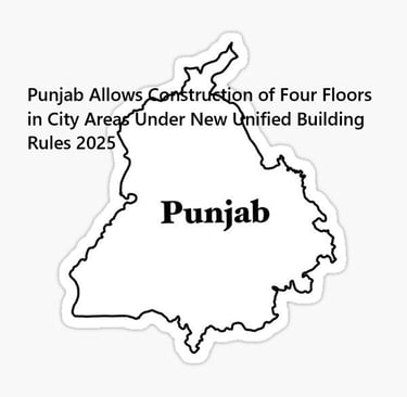 Punjab Allows Construction of Four Floors in City Areas Under New Unified Building Rules 2025
