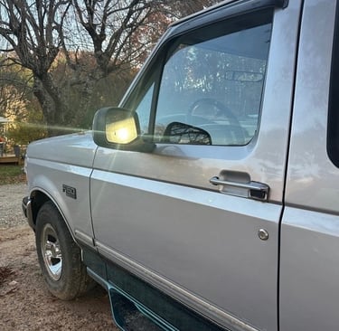Silver F-150 parked in a driveway in Weaverville, North Carolina