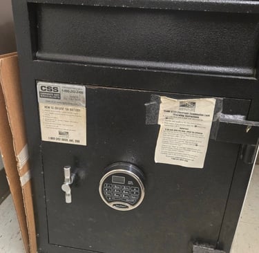 Safe with a keypad representing safe installation in Arden, NC