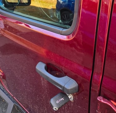 Car key in Jeep door lock
